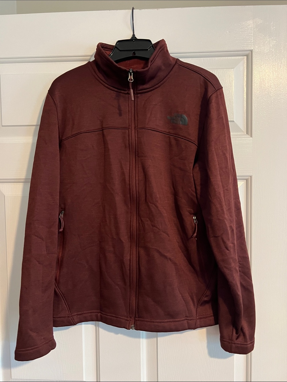 The North Face Maroon Full-Zip Fleece Jacket